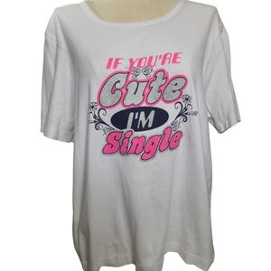Graphic tee- Vintage Y2K- Glitter lettering- Womens 3XL
